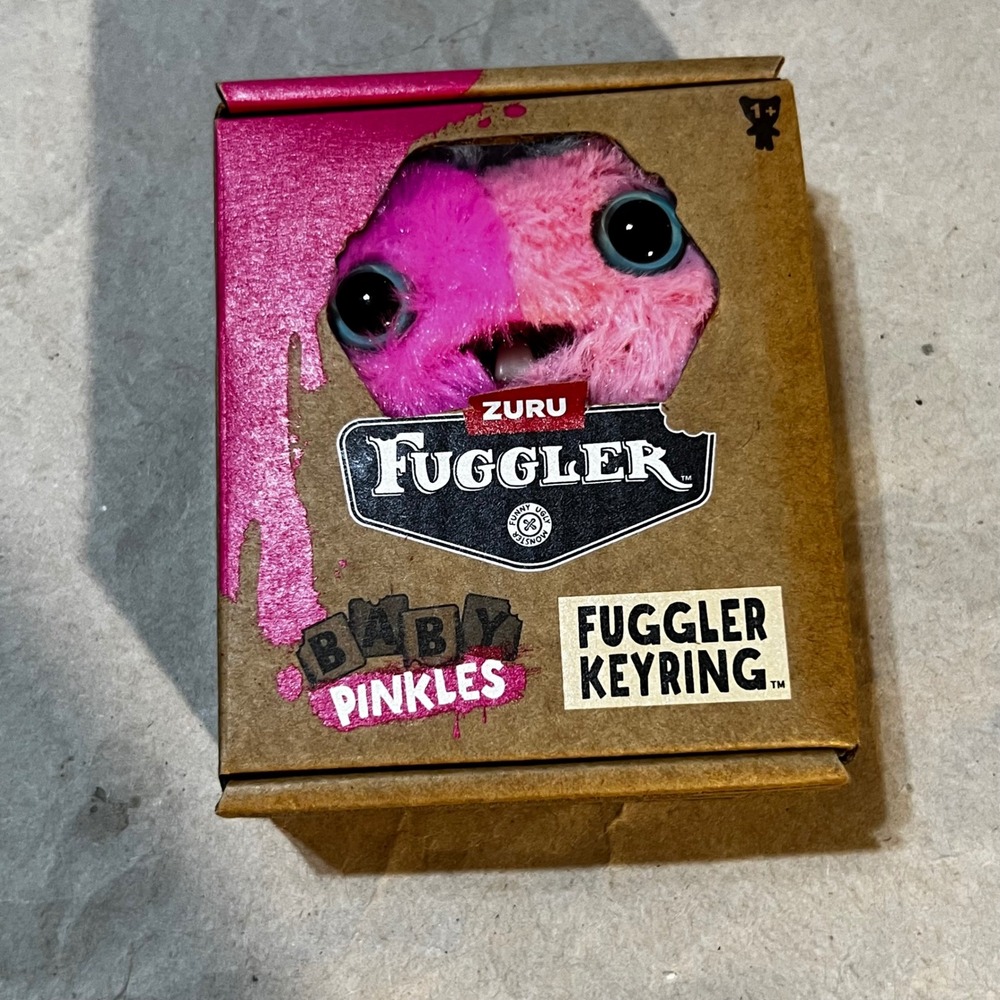 Zuru Fuggler Baby Pinkles Keyring Plush Pink Funny Ugly Monster NIB